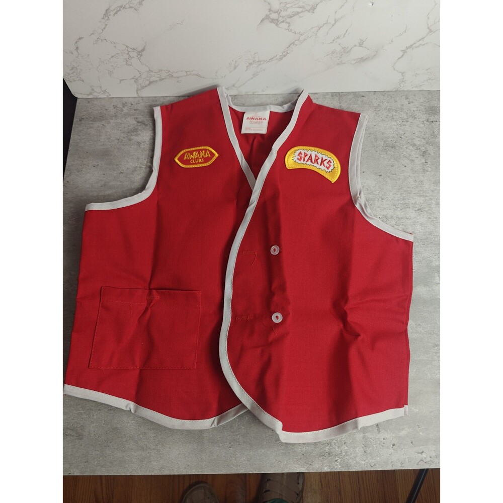 Vintage Awana Club Sparks Kids Vest Size XL